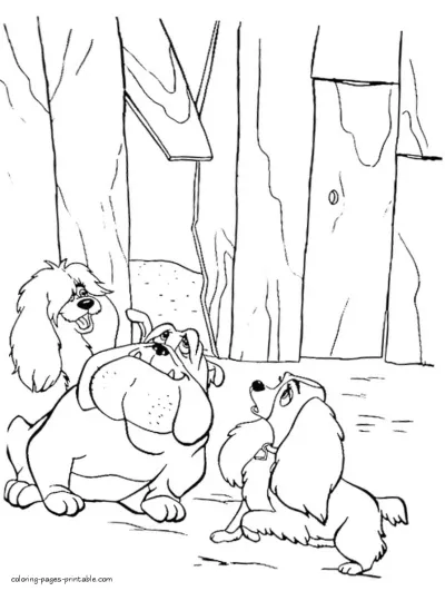 Lady and the Tramp coloring pages 31
