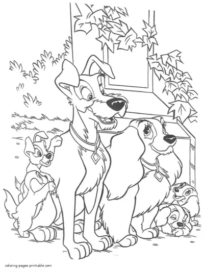 Lady and the Tramp coloring pages 43