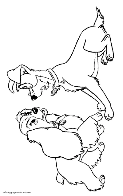 Lady and the Tramp coloring pages 50