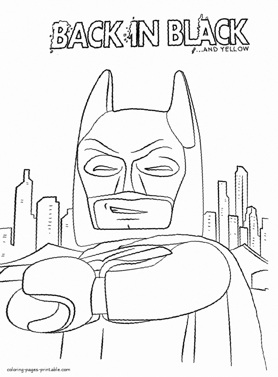 Batman Lego coloring pages Batman Lego coloring pages from movie