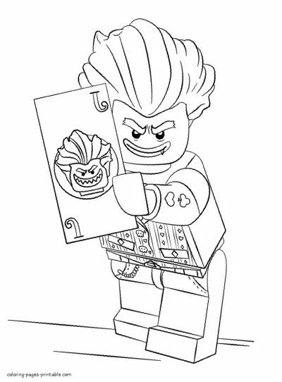 Lego Batman 3 coloring pages with Joker. Printable picture