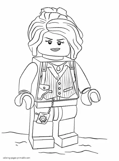 Barbara Gordon Lego coloring sheet for preschoolers