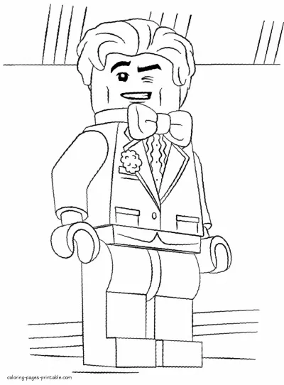 Coloring Lego Batman. Bruce Wayne page