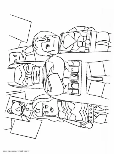 Batman and friends coloring pages fer free donloading