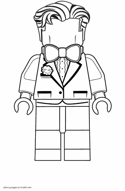 Free Bruce Wayne Lego coloring page