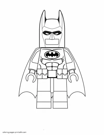 Lego Batman coloring page that you can print