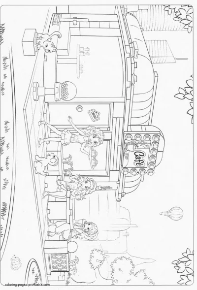 Printable Lego Friends Caf? coloring page
