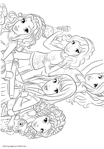 Coloring Lego Friends sheets
