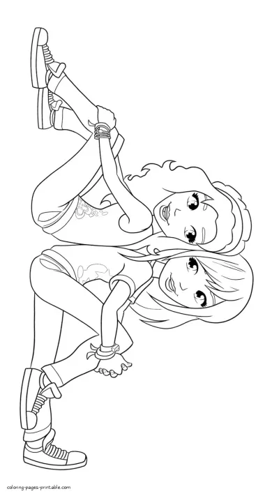 Free Lego Friends girls coloring page