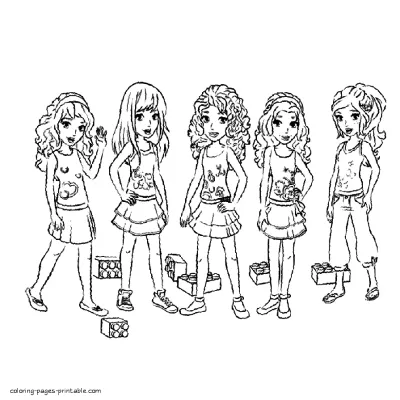 Lego Friends coloring pages printable for kids