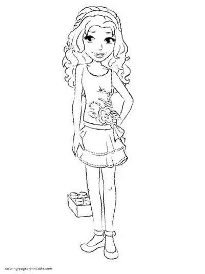 Emma coloring page. Lego friends pictures to print
