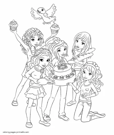 Lego Friends awesome coloring pages