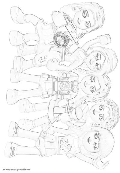 Coloring page from Lego Friends animated series for girls