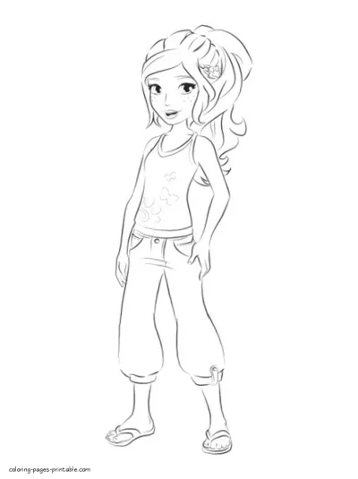 Lego coloring page Mia from Girlz 4 life