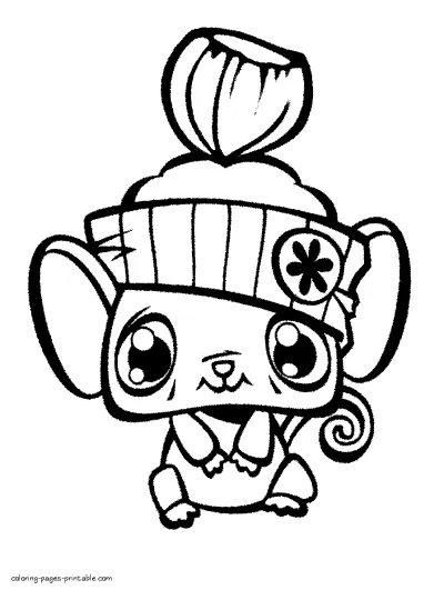 Littlest pet shop coloring page. Free download
