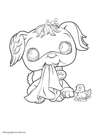 Download Pet shop colouring pages