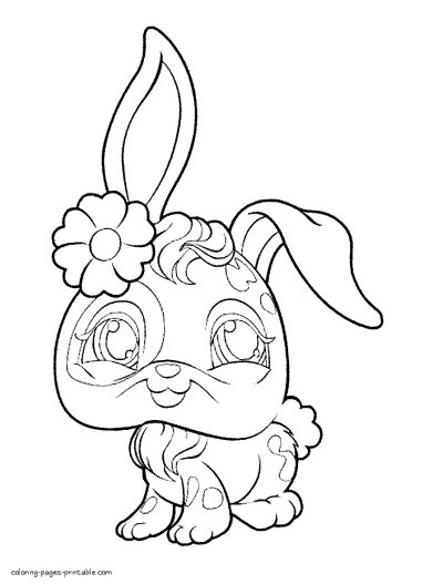 Pet shop coloring pages. Printable picture