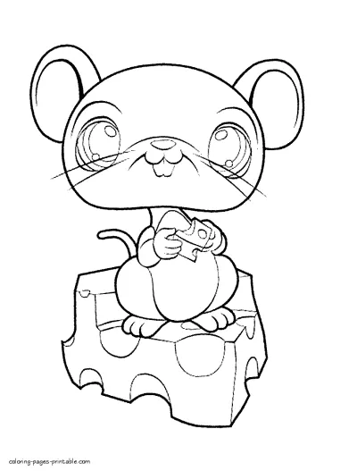 Pretty coloring pages for girls from LPS cartoon