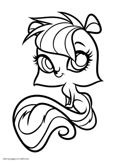 Pet coloring sheets for a little girl