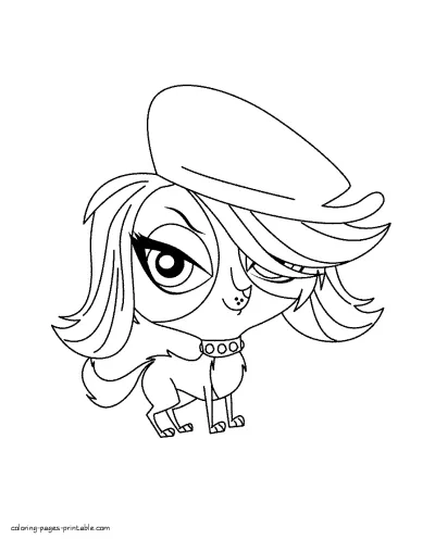 Zoe coloring pages from Littlest pet shop