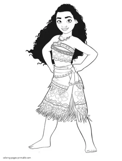 Coloring page Moana printable