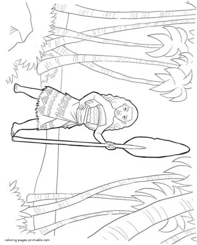 Moana coloring book pages