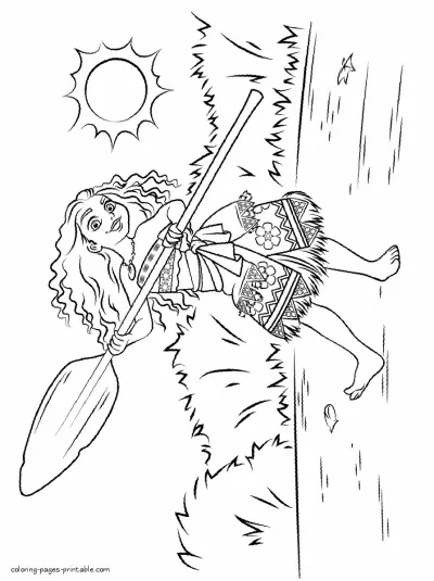 Free coloring pages Moana 2017
