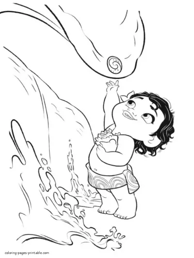 Printable Moana coloring pages. Childhood