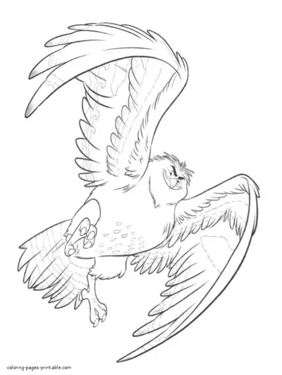 Characters of Moana animated film. Coloring pages for girls