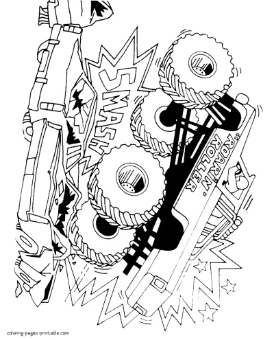 Monster truck coloring pages to print for free