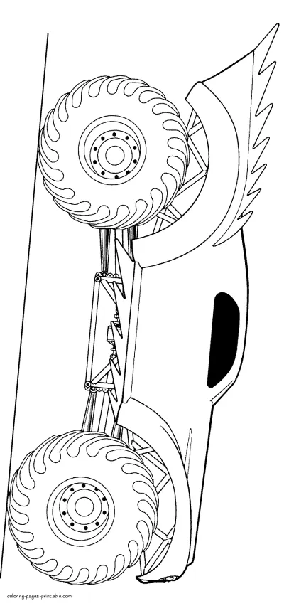 Super powerful car coloring pages. Truck