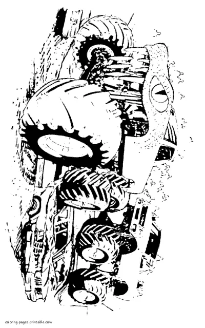Truck coloring pages. Bigfoot monster car