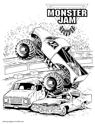 Monster jam truck coloring pages