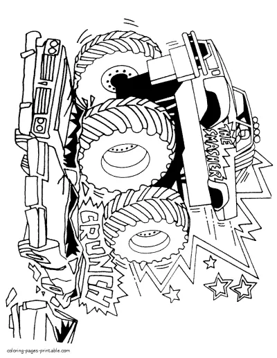Monster truck coloring pages grave digger. Free printing
