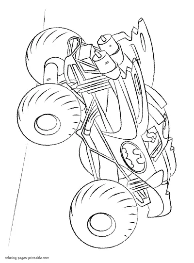 Batman monster truck coloring pages collection