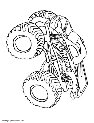 Printable coloring pages of the biggest cars
