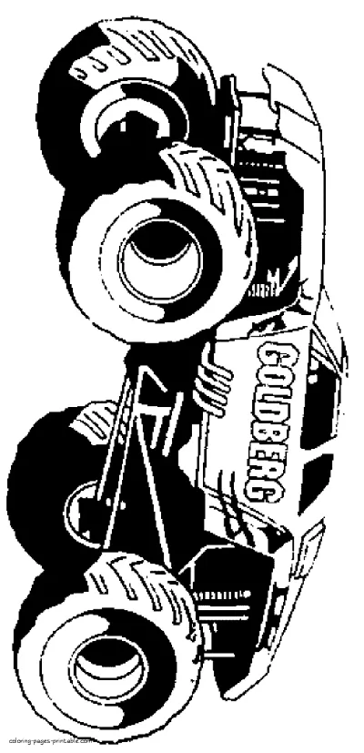 Coloring pages cars. Printable monster truck image for boys