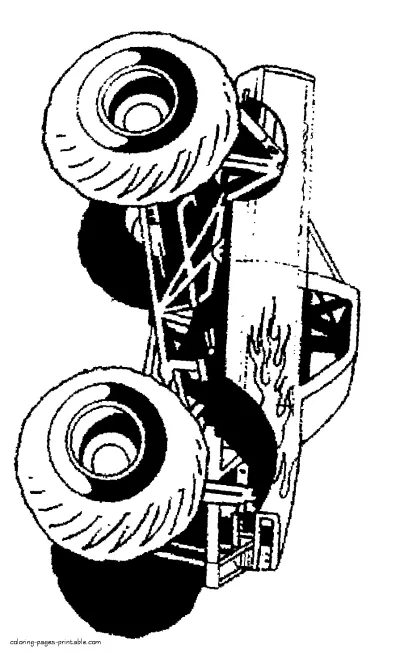 Monster truck printable coloring pages for boys