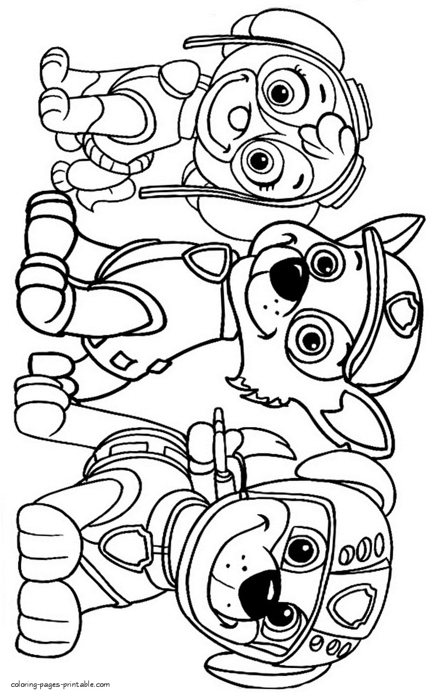 Free kids coloring pages Paw Patrol Free coloring pages Paw Patrol