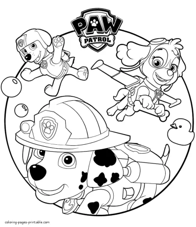 Paw Patrol coloring sheets to print