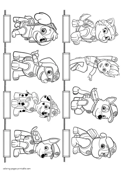Paw Patrol coloring sheets free