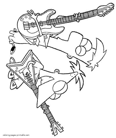 Phineas and Ferb summer vacation. Download coloring pages