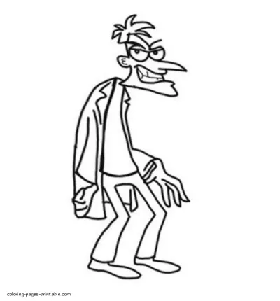 Phineas and Ferb pictures to color by children