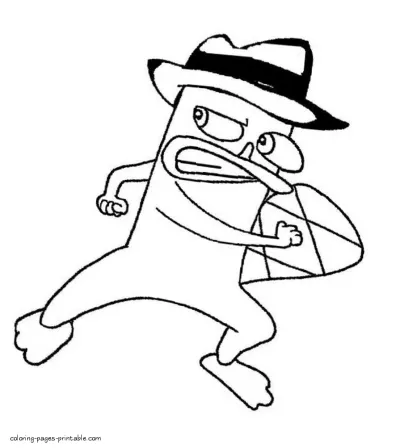 Coloring sheets of Phineas and Ferb animation
