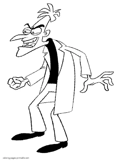 Phineas and Ferb coloring pages to print for kids