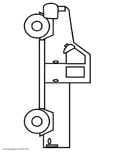 Easy pickup truck coloring pages for preschoolers