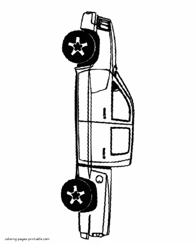 Cars coloring pages. Pickup truck