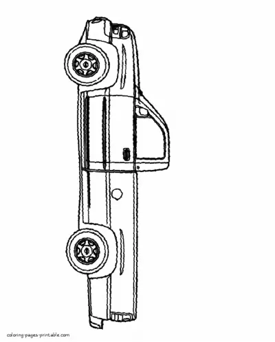 Pickup truck. Vehicles coloring pages