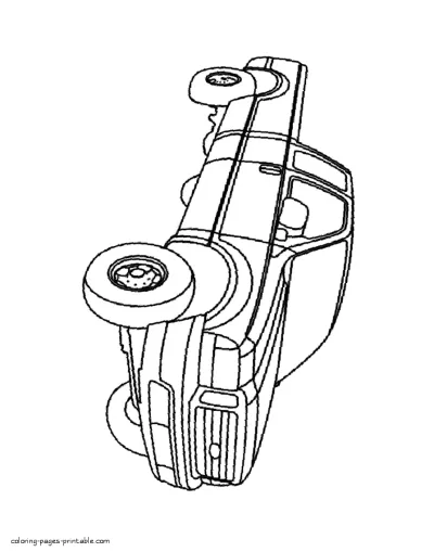 Vehicles coloring pages for boys. Pickup truck
