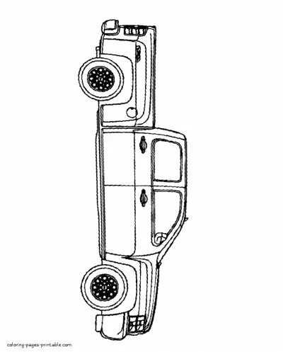 Transportation coloring pages. Pickup truck